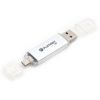 Olcsó Platinet USB pendrive 8GB AX-DEPO + microUSB (OTG) *Silver* (43202) (IT11774)